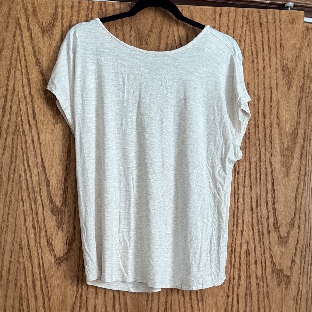 Wrangler Light Beige Short Sleeve Scoop Neck Tee